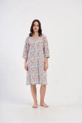 SZLAFROK DAMSKI na suwak model: 4081903402 (1XL, 2XL, 3XL, 4XL) - obrazek 3