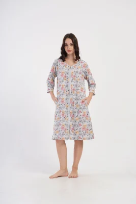SZLAFROK DAMSKI na suwak model: 4081903402 (1XL, 2XL, 3XL, 4XL) - obrazek 4
