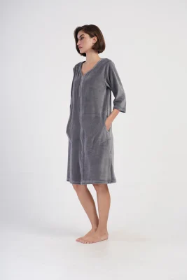 SZLAFROK DAMSKI na suwak model: 4082620000 (M, L, XL, XXL) - obrazek 4