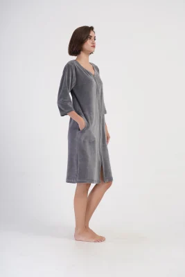 SZLAFROK DAMSKI na suwak model: 4082620000 (M, L, XL, XXL) - obrazek 5