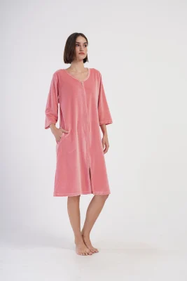SZLAFROK DAMSKI na suwak model: 4082630000 (1XL, 2XL, 3XL, 4XL) - obrazek 4