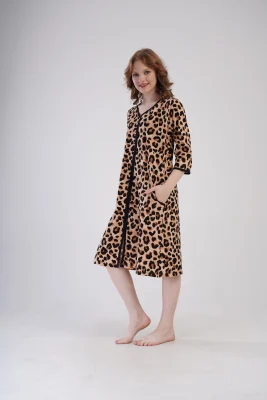 SZLAFROK DAMSKI na suwak model: 4091014962 (1XL, 2XL, 3XL, 4XL) - obrazek 5