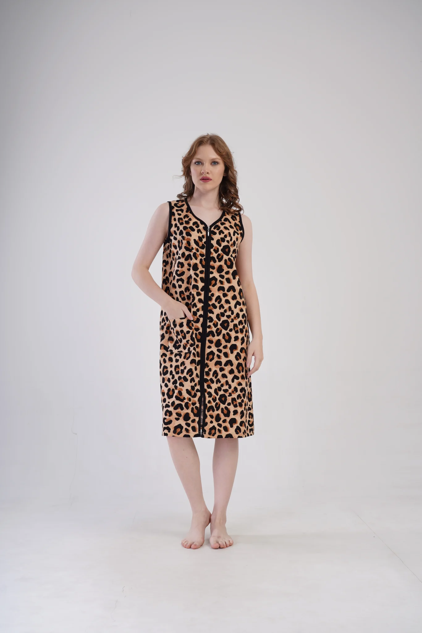 SZLAFROK DAMSKI na suwak model: 4091074962 (S, M, L, XL) - obrazek 3