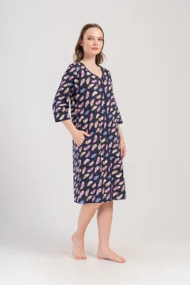 SZLAFROK DAMSKI na suwak model: 4091270911 (5XL, 6XL, 7XL) - obrazek 3