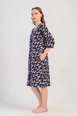 SZLAFROK DAMSKI na suwak model: 4091270911 (5XL, 6XL, 7XL) - obrazek 4