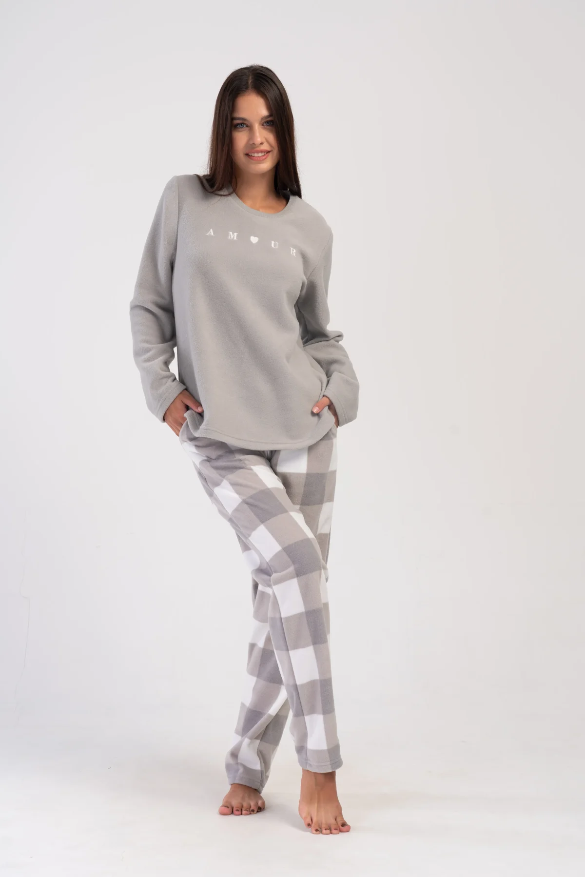 PIŻAMA DAMSKA polarowa model: 4030740298 (1XL, 2XL, 3XL, 4XL) - obrazek 3