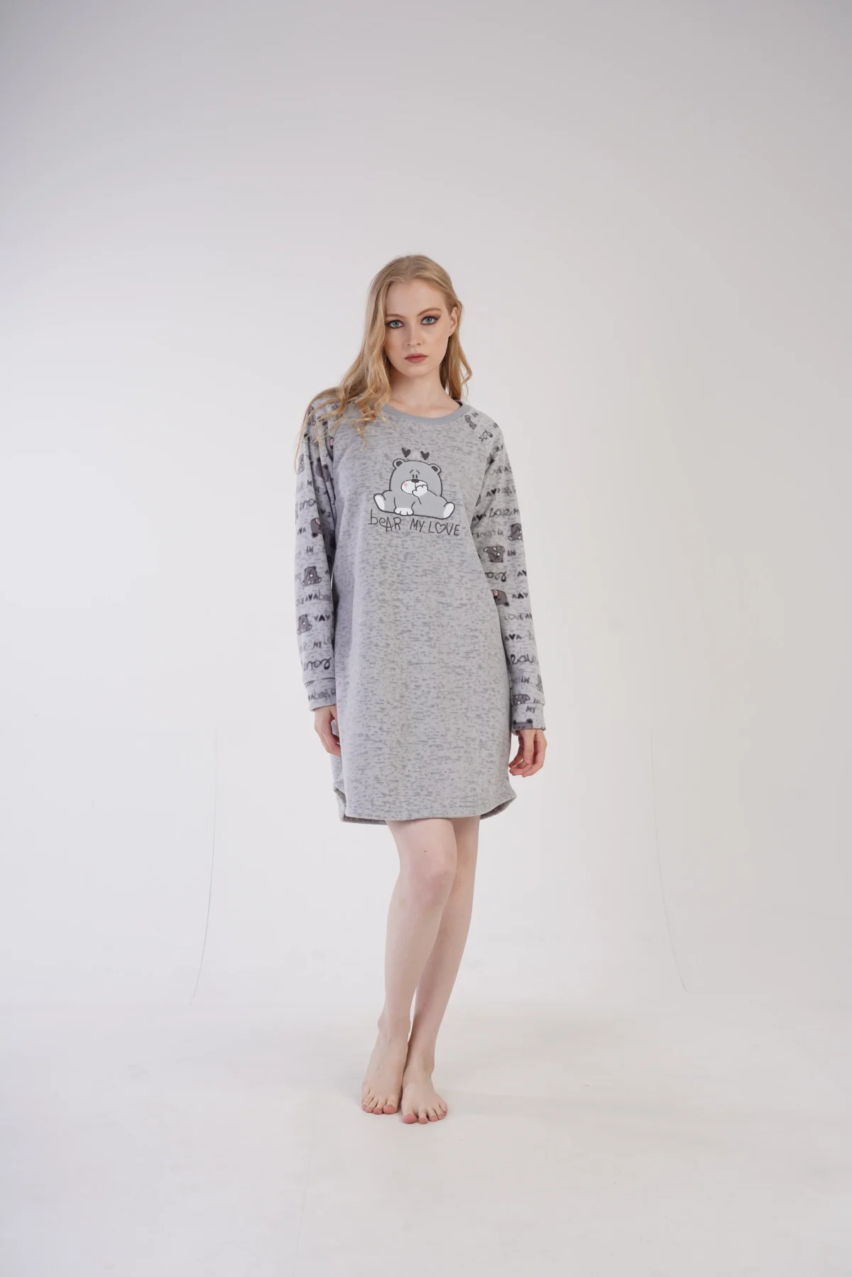 KOSZULA NOCNA DAMSKA Polarowa model: 3041810301 (S, M, L, XL) - obrazek 3