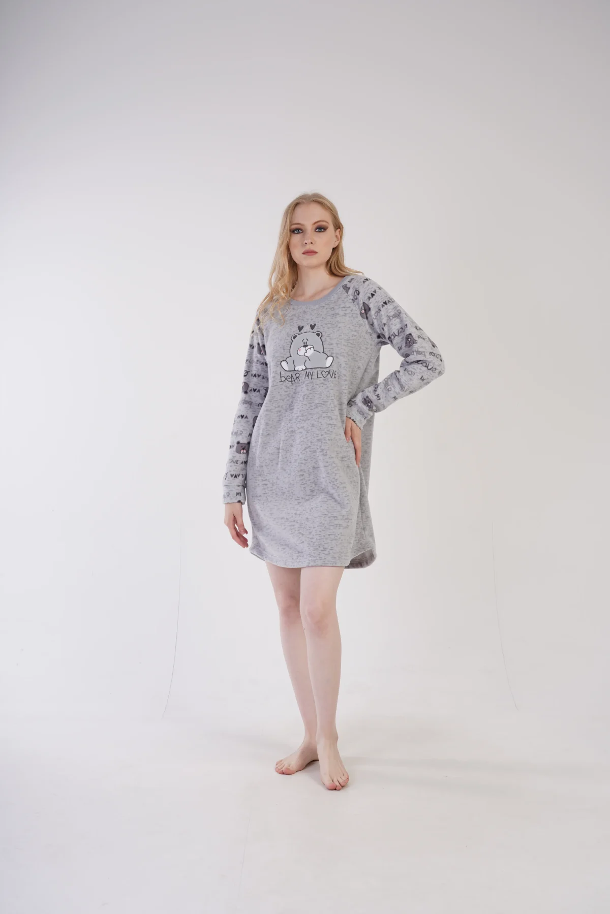 KOSZULA NOCNA DAMSKA Polarowa model: 3041810301 (S, M, L, XL) - obrazek 4