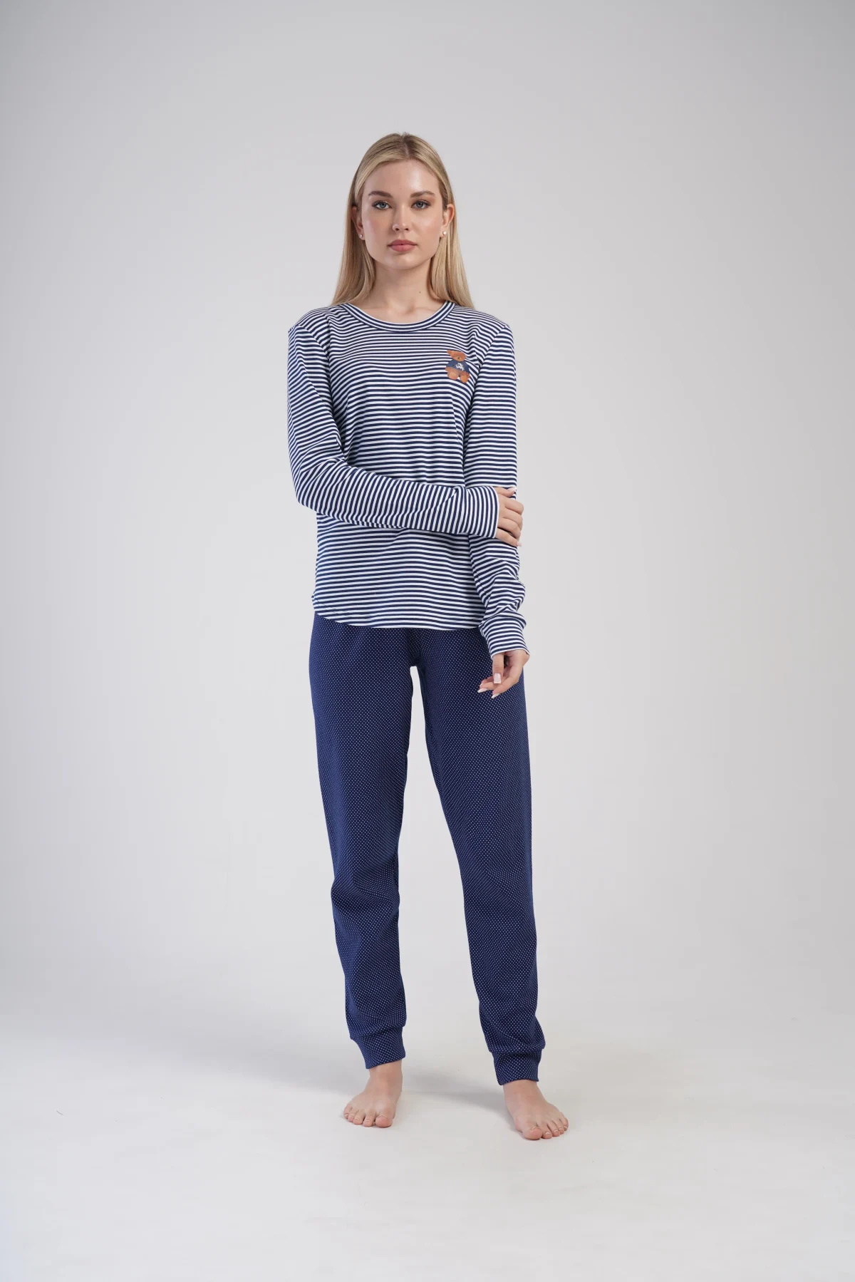 PIŻAMA DAMSKA interlock model: 4033771913 (S, M, L, XL) - obrazek 3