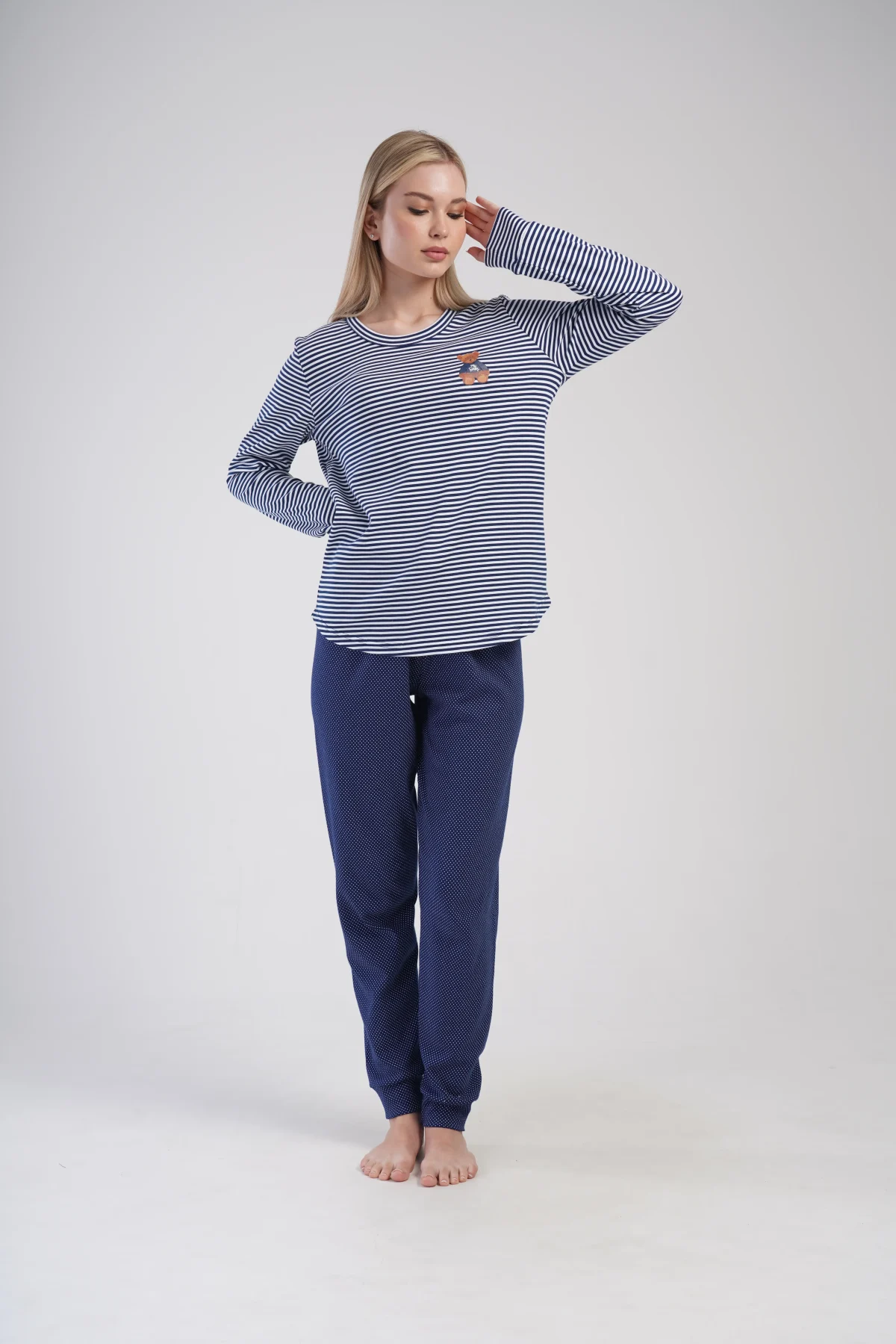 PIŻAMA DAMSKA interlock model: 4033771913 (S, M, L, XL) - obrazek 4