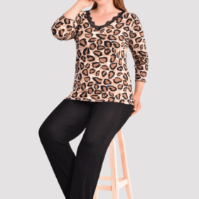 PIŻAMA DAMSKA model: U40030 (2XL, 3XL, 4XL, 5XL)