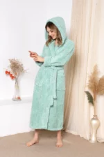 SZLAFROK DAMSKI softowy model: 3024 (S/M, L/XL, XXL) - obrazek 3