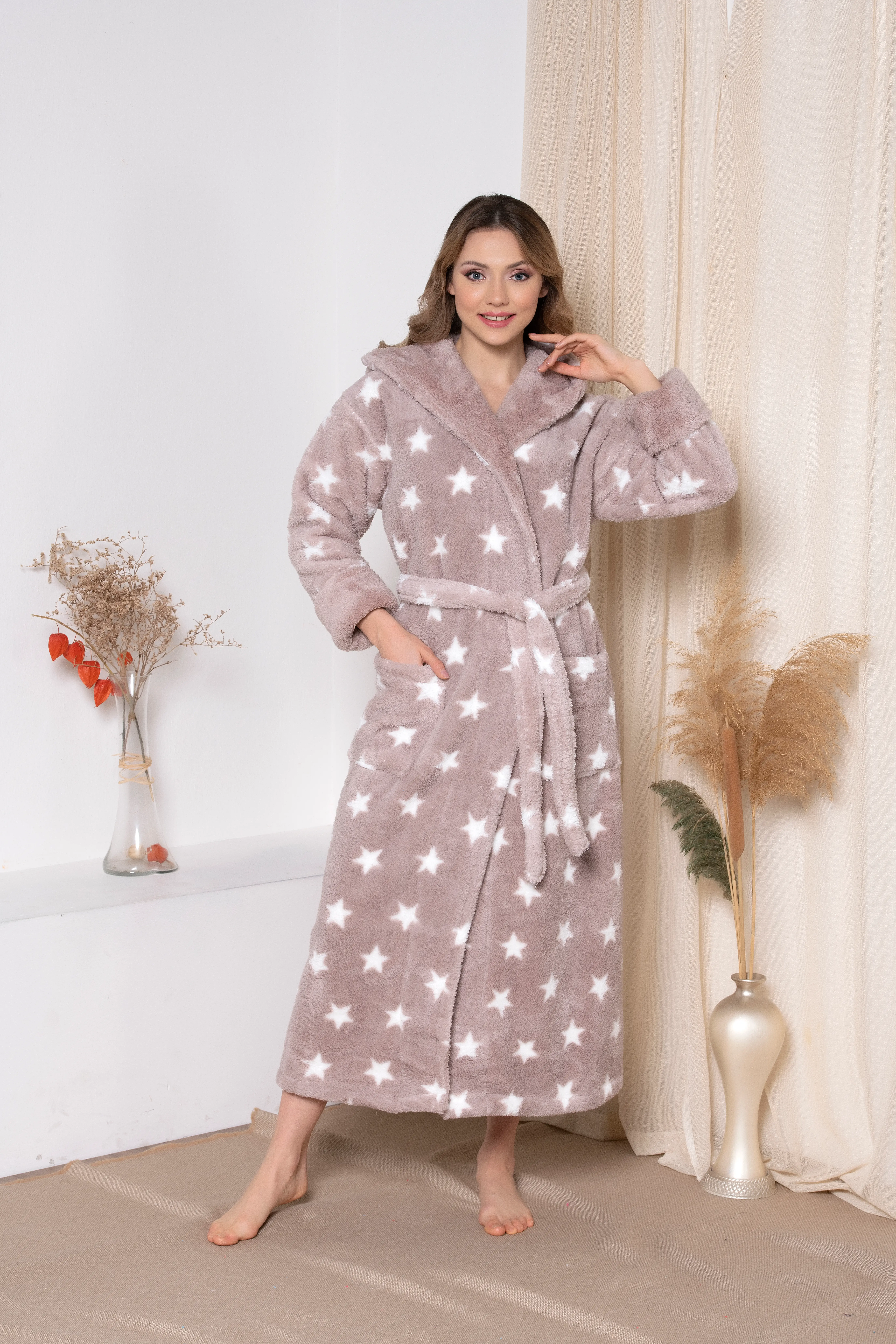 107499 SZLAFROK DAMSKI softowy model: 3013 (S/M, L/XL, XXL) - obrazek 3