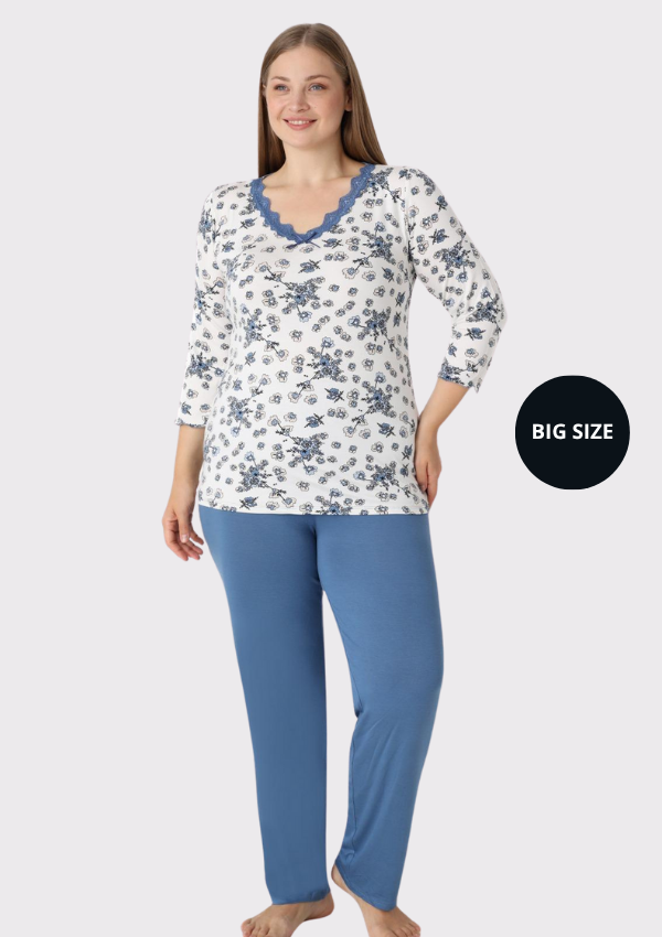 PIŻAMA DAMSKA model: U40035 (2XL, 3XL, 4XL, 5XL)