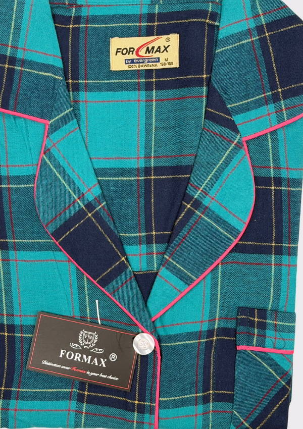 2 PIŻAMA DAMSKA FLANELOWA model: Zielony (L, XL, XXL) - obrazek 2