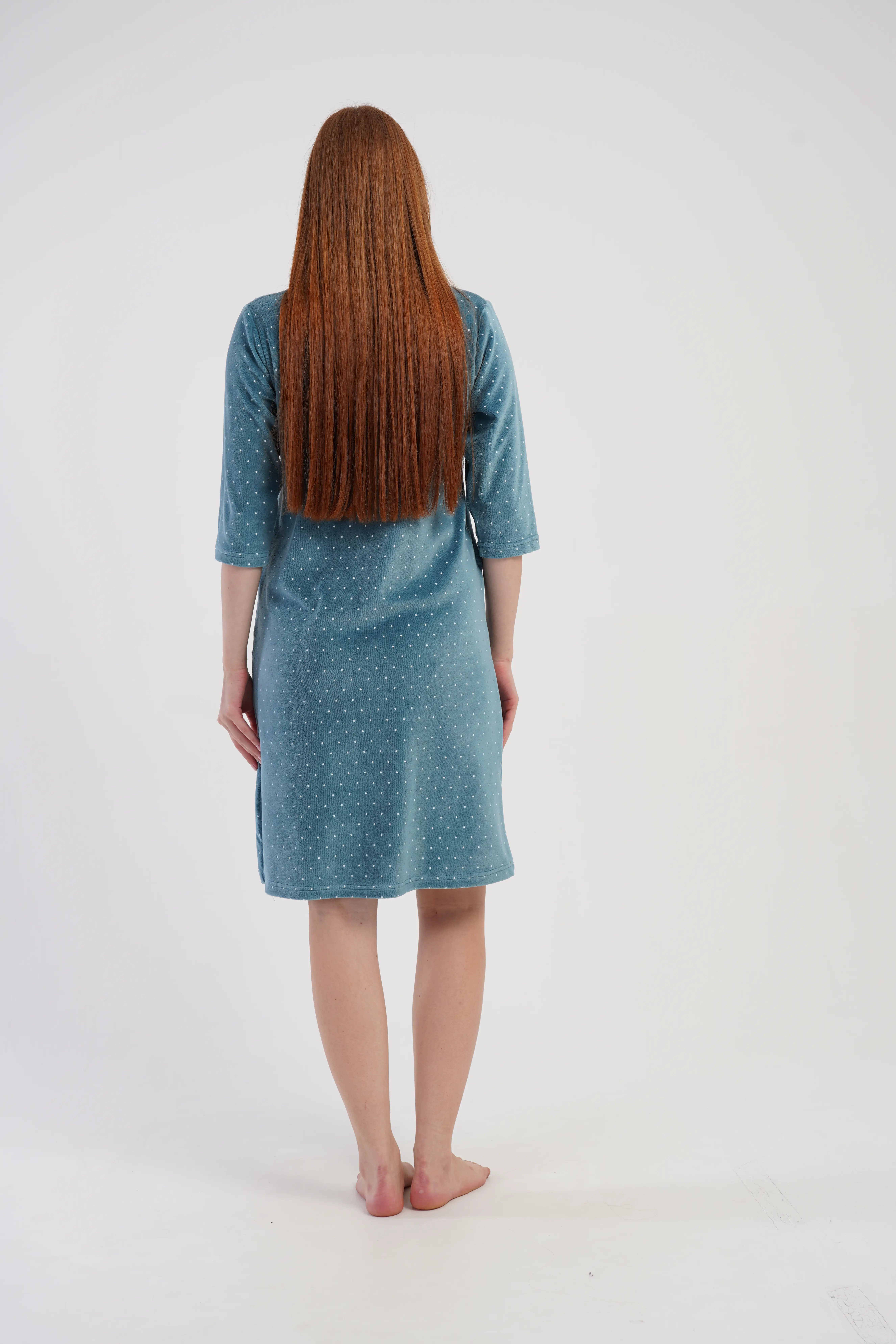 DSC00793 SZLAFROK DAMSKI welur model: 5070122126 (M, L, XL, XXL) - obrazek 2