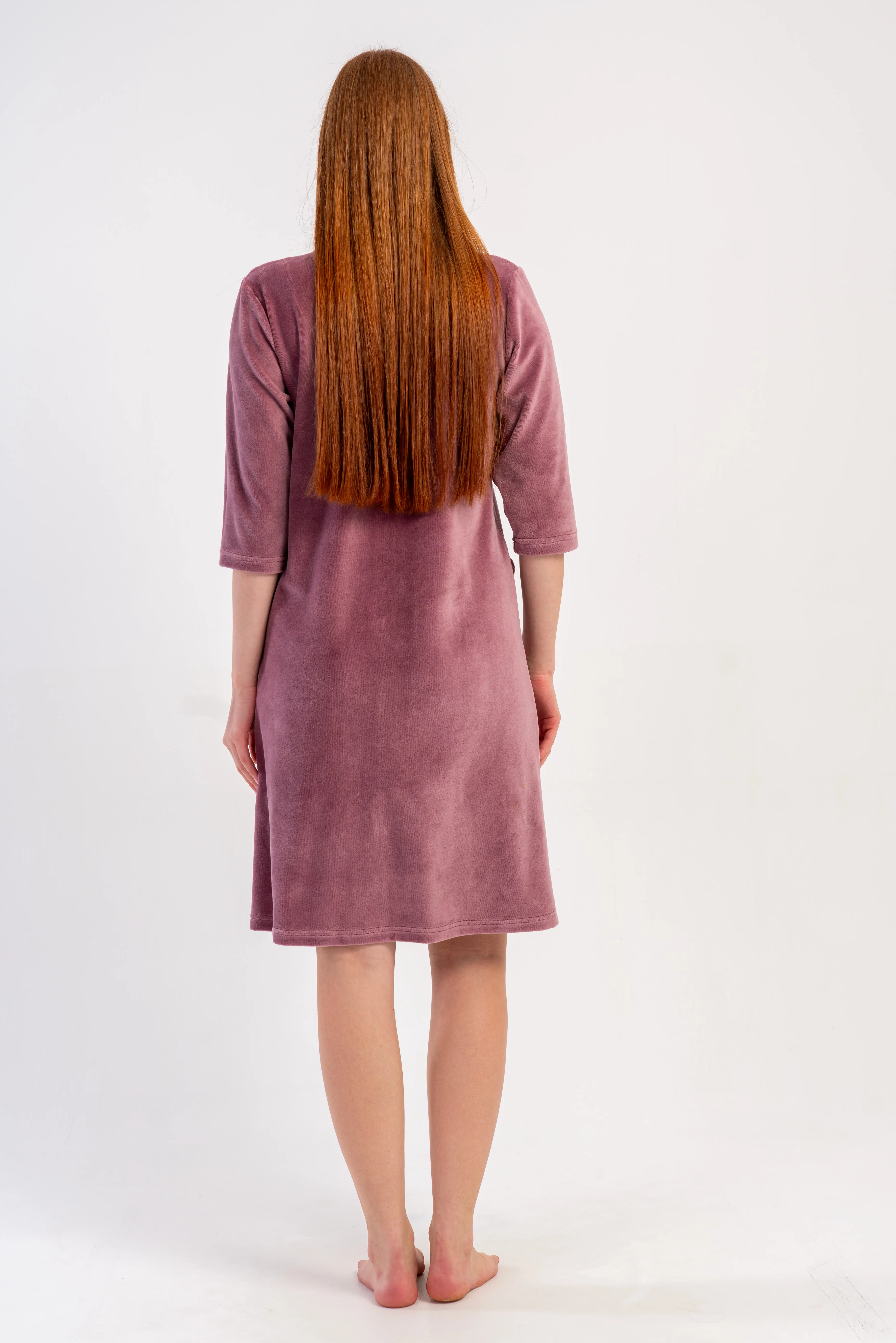 DSC00818 SZLAFROK DAMSKI welur model: 5070150000 (M, L, XL, XXL) - obrazek 2