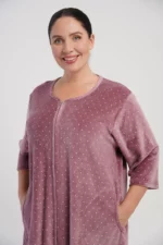 SZLAFROK DAMSKI welur model: 5070112126 (1XL, 2XL, 3XL, 4XL) - obrazek 3