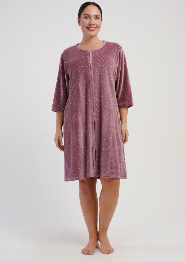 SZLAFROK DAMSKI welur model: 5070112126 (1XL, 2XL, 3XL, 4XL)