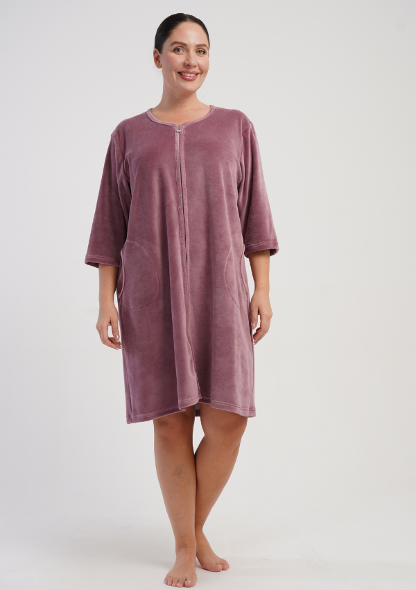 SZLAFROK DAMSKI welur model: 5070160000 (1XL, 2XL, 3XL, 4XL)