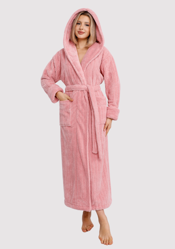 2 SZLAFROK DAMSKI softowy model: 3032 (S/M, L/XL, XXL) - obrazek 1