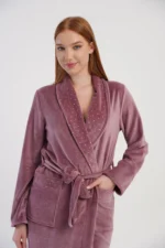 SZLAFROK DAMSKI welur model: 5070202126 (M, L, XL, XXL) - obrazek 3