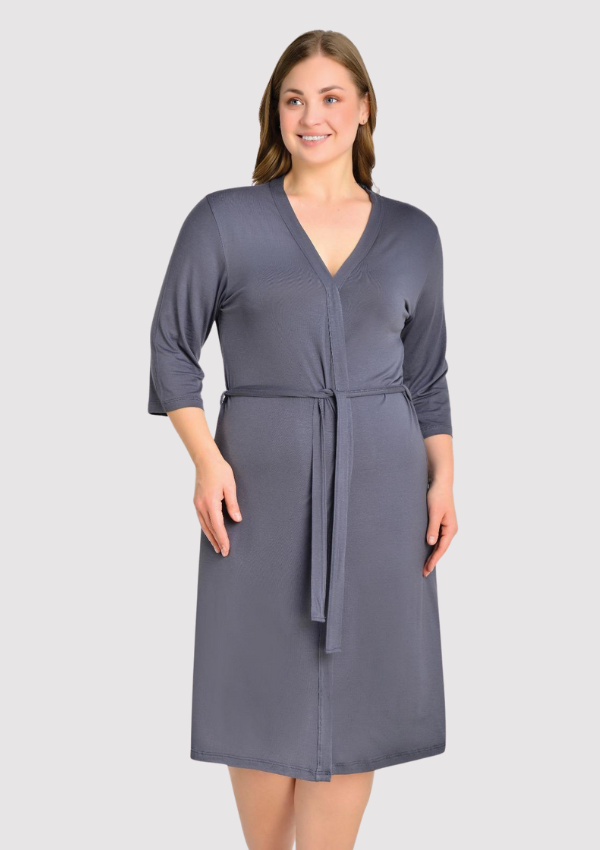 3 SZLAFROK DAMSKI wiskozowy model: B9163 (2XL, 3XL, 4XL, 5XL) (Kopia) - obrazek 1