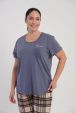 PIŻAMA DAMSKA model: 5100085505B (1XL, 2XL, 3XL, 4XL) - obrazek 3