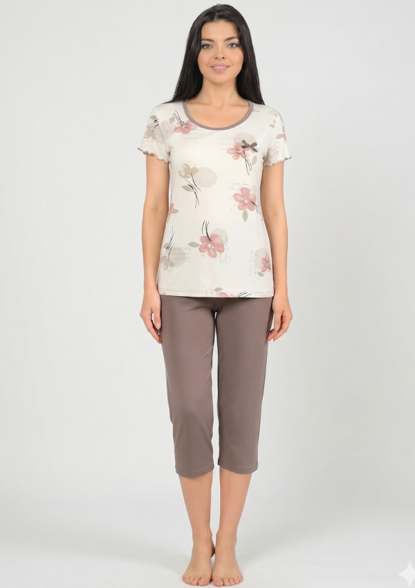 3 PIŻAMA DAMSKA model: 4027 (M, L, XL, 2XL, 3XL) - obrazek 1