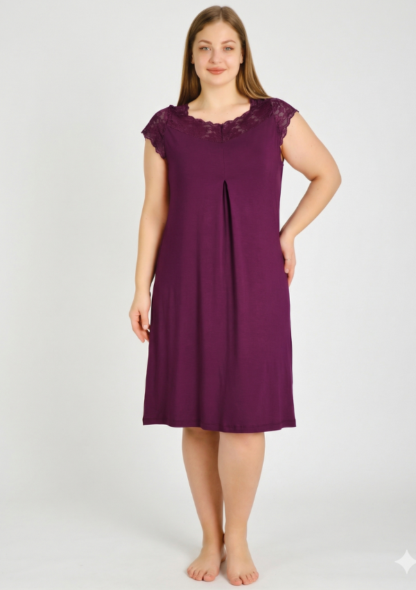 5 KOSZULA NOCNA DAMSKA model: D23194 (2XL, 3XL, 4XL, 5XL) - obrazek 1