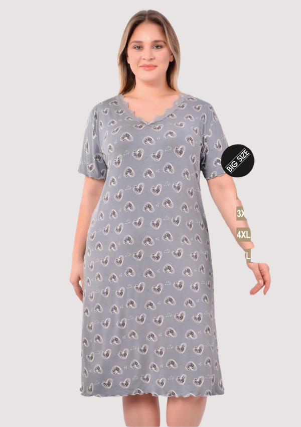 6 KOSZULA NOCNA DAMSKA model: 23193 (2XL, 3XL, 4XL, 5XL) - obrazek 1