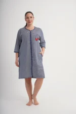 SZLAFROK DAMSKI na suwak model: 6011701913 (1XL, 2XL, 3XL, 4XL) - obrazek 4