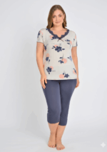 PIŻAMA DAMSKA model: 24065 (2XL, 3XL, 4XL, 5XL)