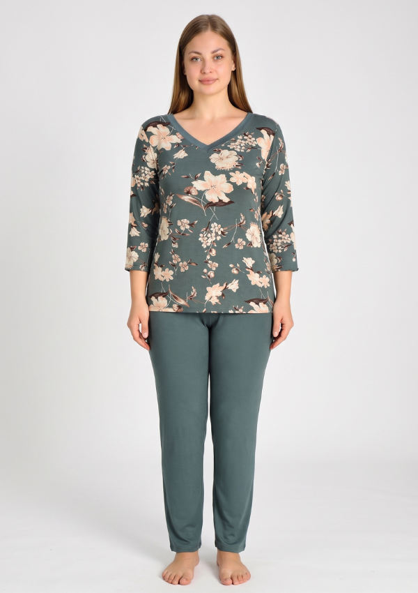11 PIŻAMA DAMSKA model: U40008 (2XL, 3XL, 4XL, 5XL) - obrazek 1