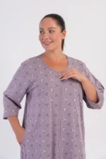 SZLAFROK DAMSKI na suwak model: 6061174090 (1XL, 2XL, 3XL, 4XL) - obrazek 3
