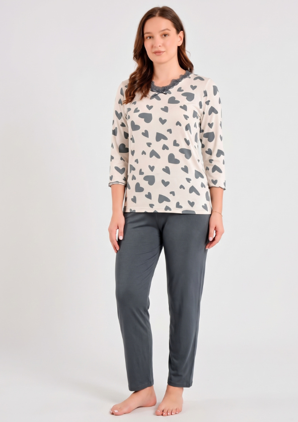 5 PIŻAMA DAMSKA model: 876 (M, L, XL, 2XL, 3XL) - obrazek 1